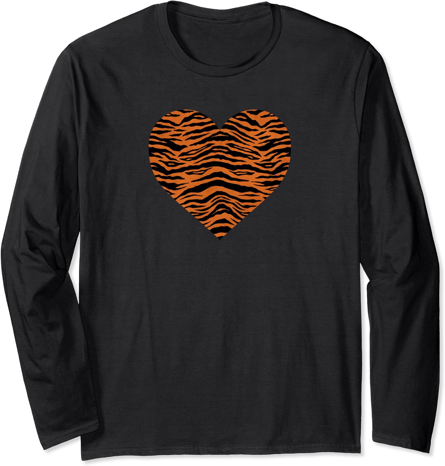 Tiger Stripe Heart Big Cat Safari Animal Lover Women Girls